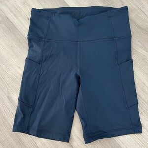 Lululemon Fast & Free Biker Shorts - Navy